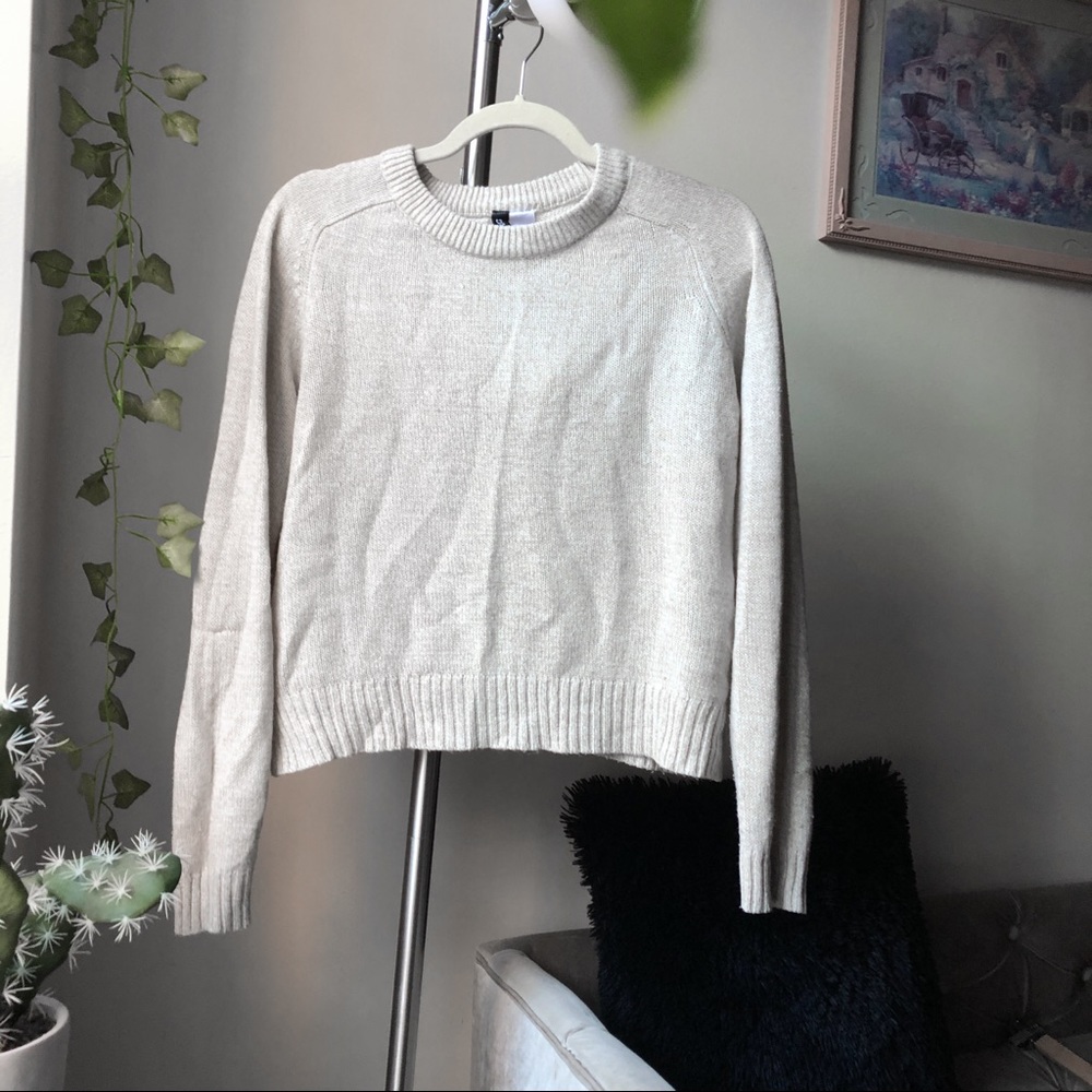 Oatmeal long sleeve sweater